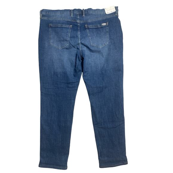 Eddie Bower Plus Flannel Lined Boyfriend Jeans Size‎ 18 - Picture 3 of 9